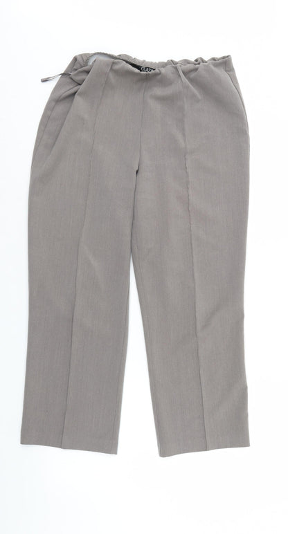 Classic Womens Grey   Cropped Trousers Size 12 L26 in
