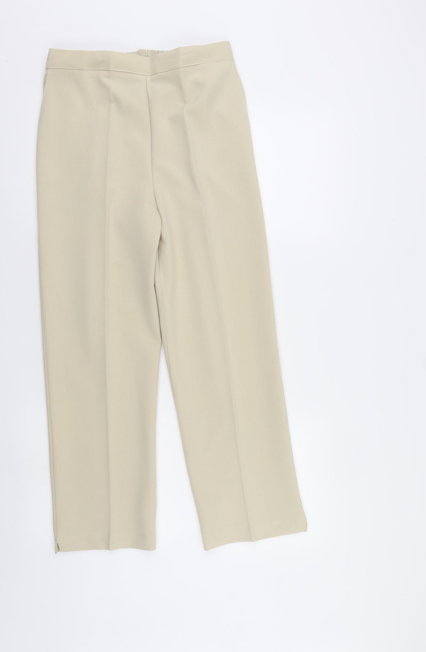 Womens UK Size  Preworn Regular Fit  Beige Trousers