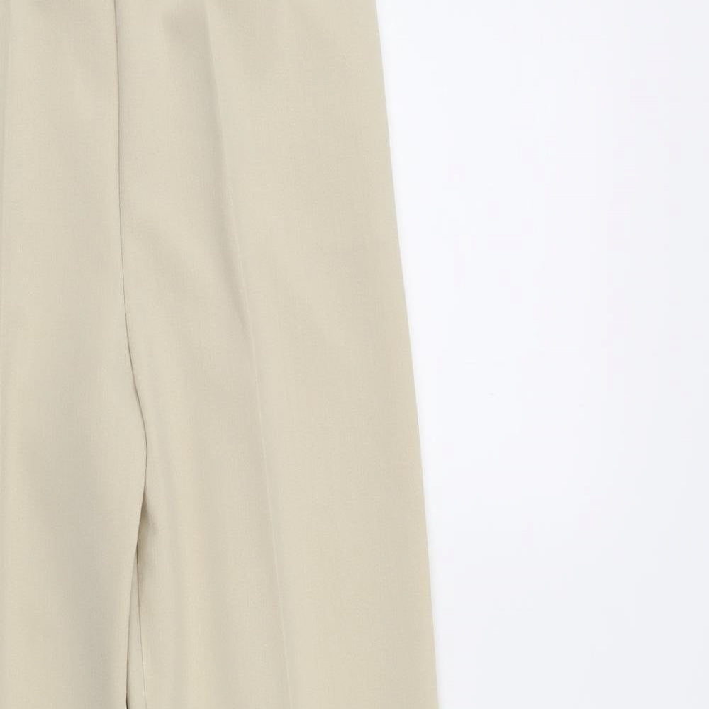 Womens UK Size  Preworn Regular Fit  Beige Trousers