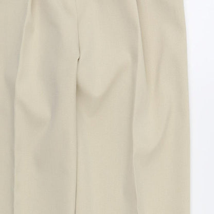 Womens UK Size  Preworn Regular Fit  Beige Trousers