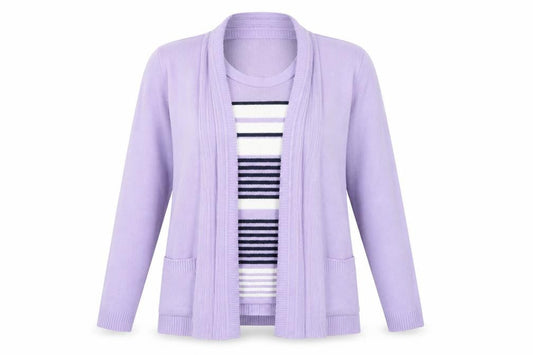 Womens UK Size 4 ViVi Purple Henley Jumper