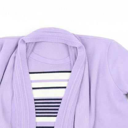 Womens UK Size 4 ViVi Purple Henley Jumper