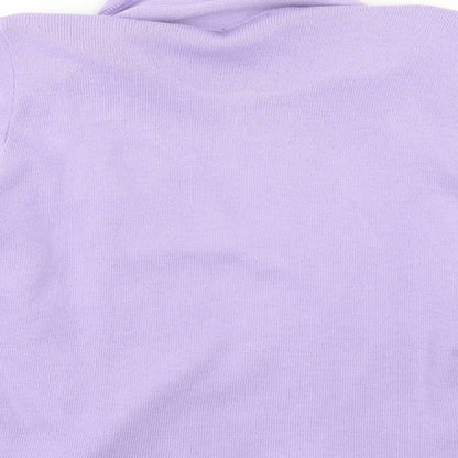 Womens UK Size 4 ViVi Purple Henley Jumper