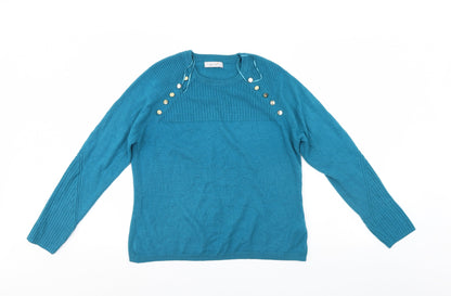 Womens UK Size  Per Una Blue Pullover Jumper