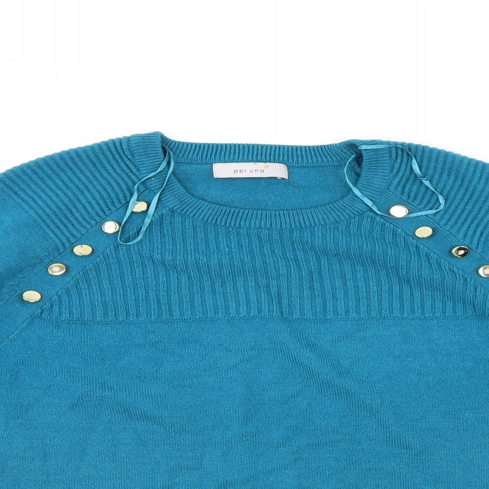 Womens UK Size  Per Una Blue Pullover Jumper