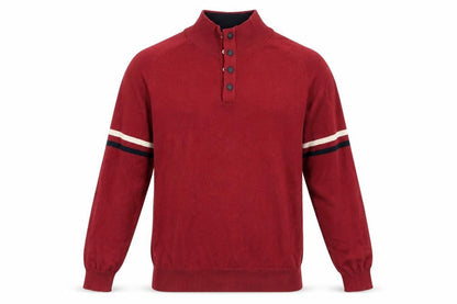 Mens UK Size M Blue Harbour Red Henley Jumper