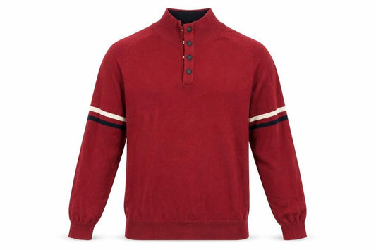 Mens UK Size M Blue Harbour Red Henley Jumper