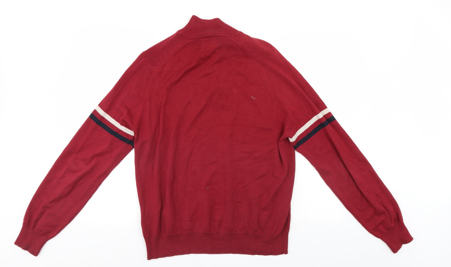 Blue Harbour Mens Red   Henley Jumper Size M