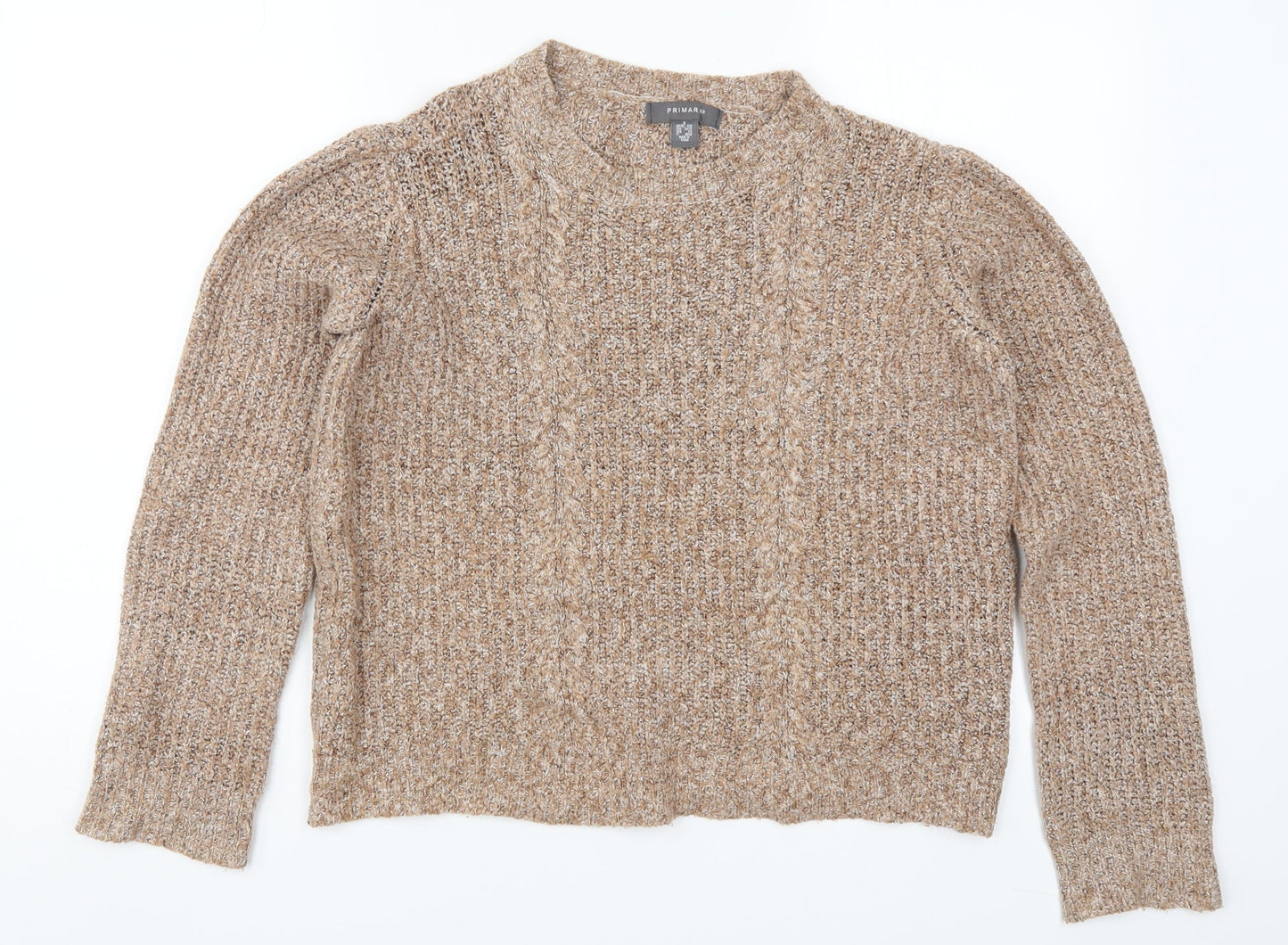 Primark Womens Brown  Knit Pullover Jumper Size 6