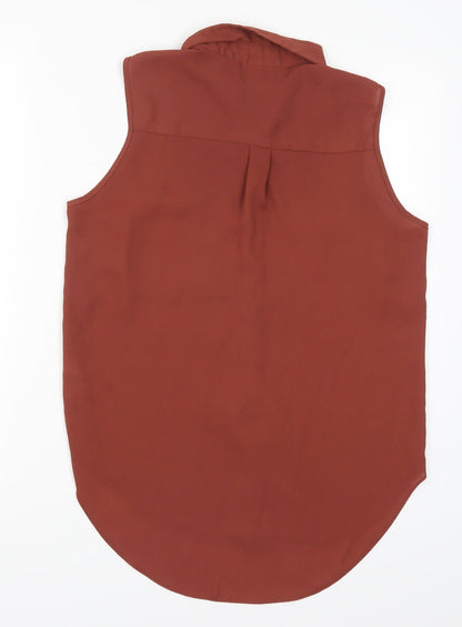 Primark Womens Brown   Basic Button-Up Size 10