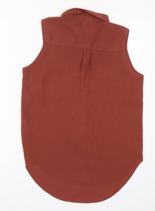 Primark Womens Brown   Basic Button-Up Size 10