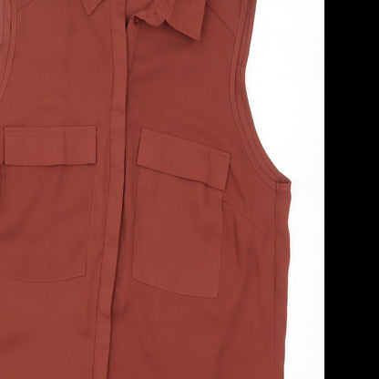 Primark Womens Brown   Basic Button-Up Size 10