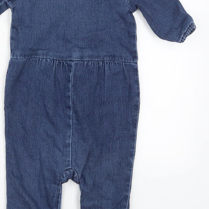 Gap Baby Blue  Denim Coverall One-Piece Size 6-9 Months