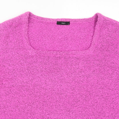Womens UK Size 16 M&Co Pink Pullover Jumper