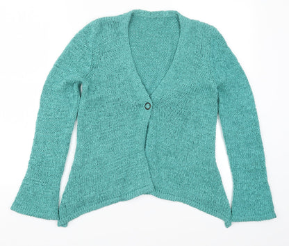 Womens UK Size S Preworn Blue Cardigan Jumper