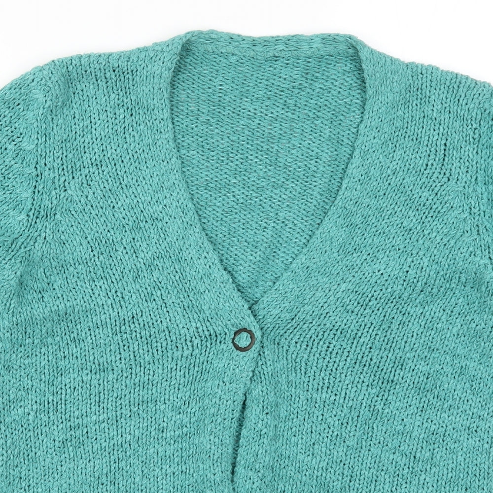Womens UK Size S Preworn Blue Cardigan Jumper
