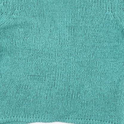 Womens UK Size S Preworn Blue Cardigan Jumper