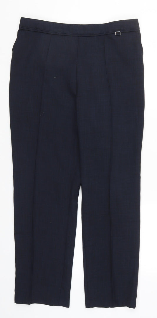 Womens UK Size 12 Marks and Spencer Regular Fit  Blue Trousers