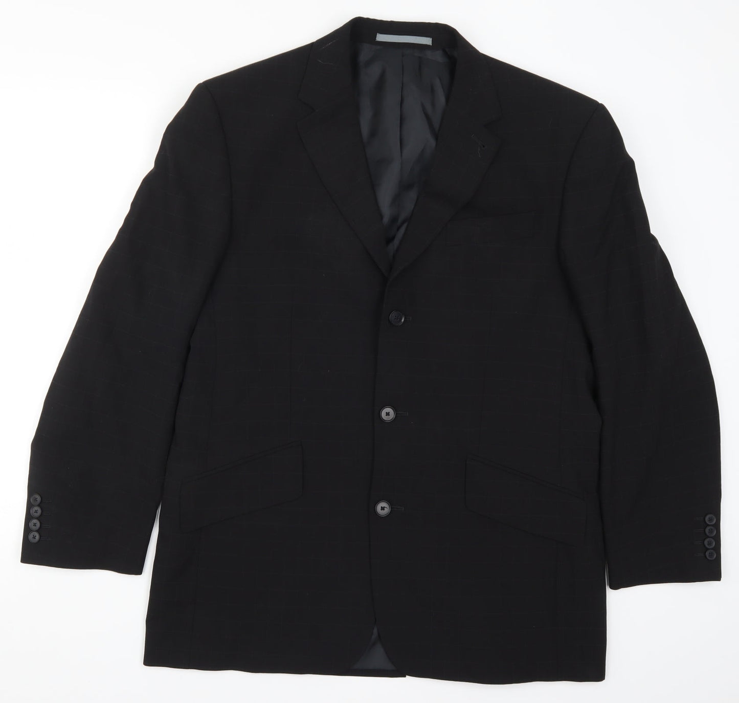 Mens UK Size 40 Preworn Regular Black Suit Jacket