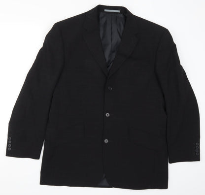 Mens UK Size 40 Preworn Regular Black Suit Jacket