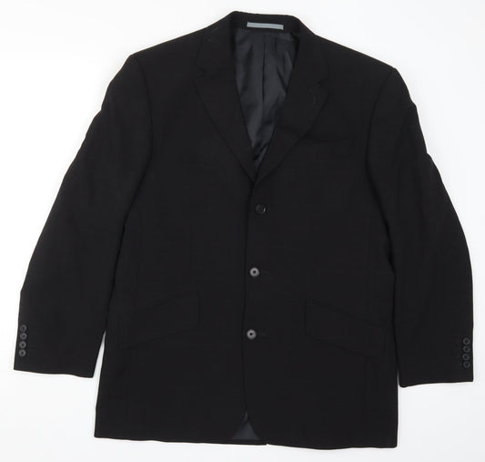 Mens UK Size 40 Preworn Regular Black Suit Jacket