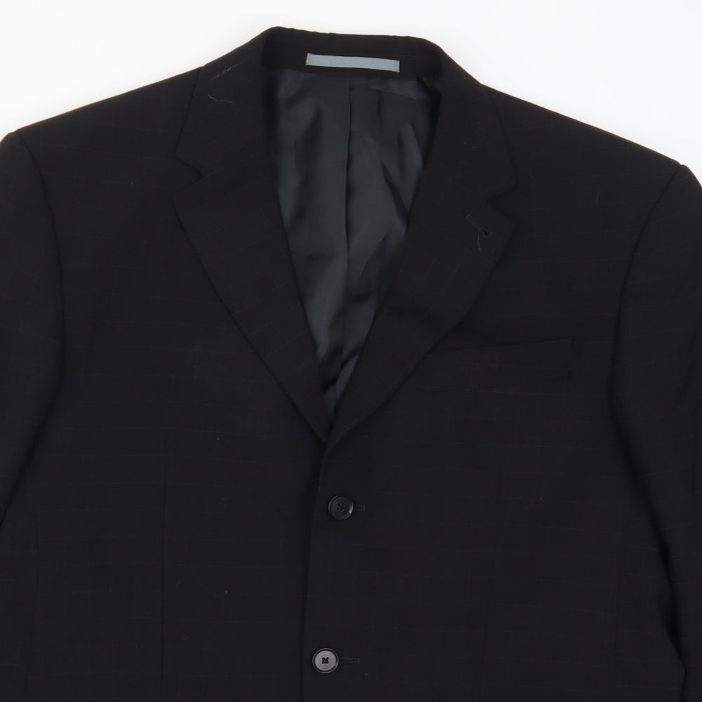 Mens UK Size 40 Preworn Regular Black Suit Jacket