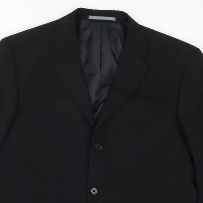 Mens UK Size 40 Preworn Regular Black Suit Jacket