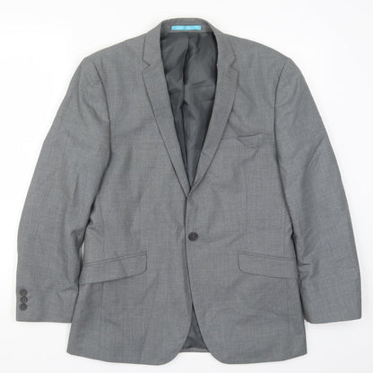 Mens UK Size 38 Burton Regular Grey Suit Jacket