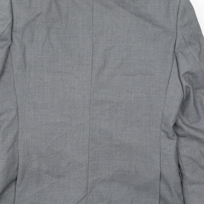 Mens UK Size 38 Burton Regular Grey Suit Jacket