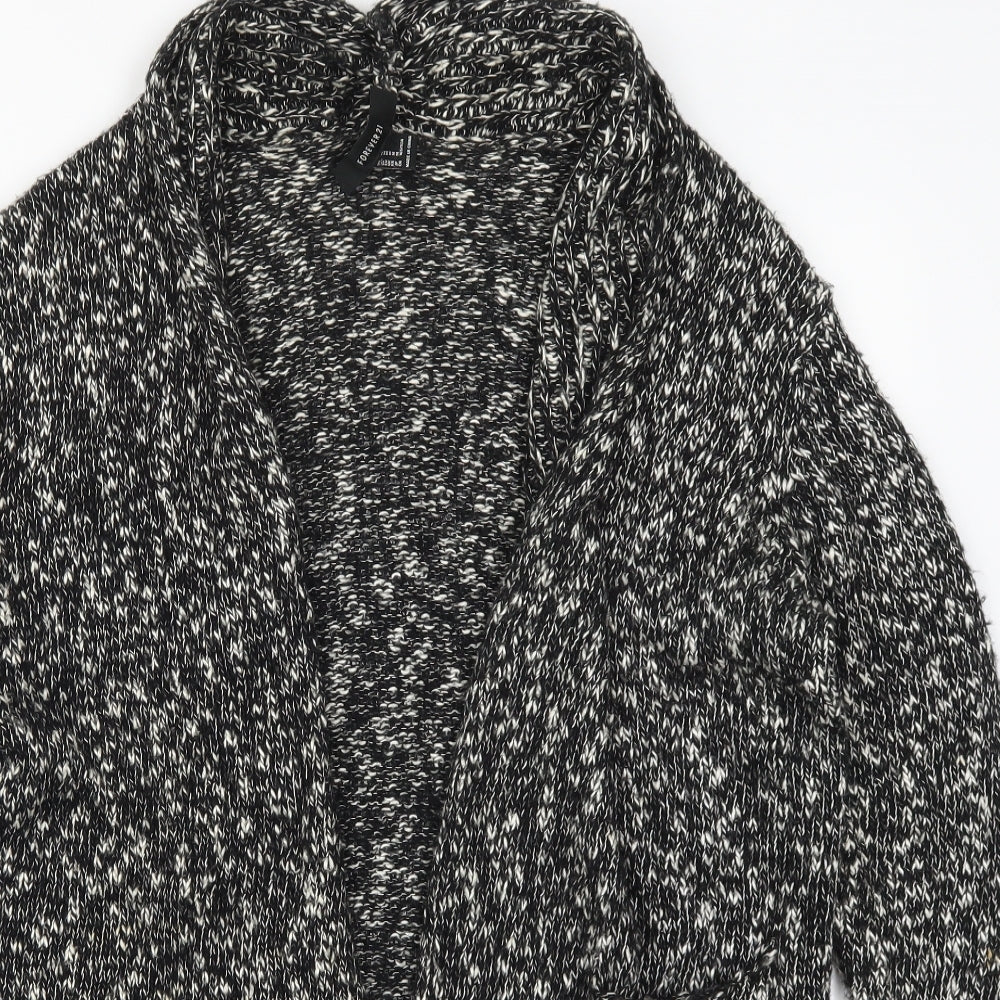 FOREVER 21 Womens Black  Knit Cardigan Jumper Size M