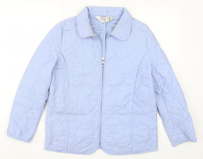 Tigi Womens Blue   Quilted Coat Size 10