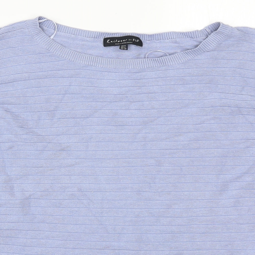 F&F Womens Blue   Pullover Jumper Size 8