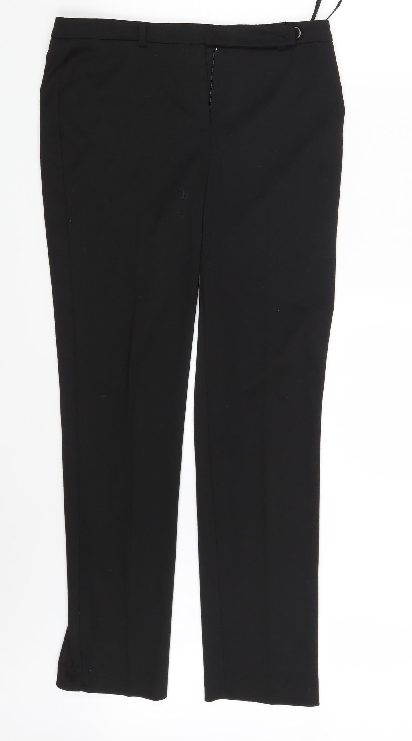Womens UK Size 10 Very Regular Fit Dress Pants Black Trousers