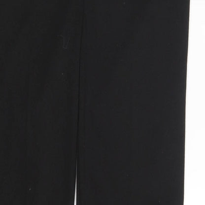 Womens UK Size 10 Very Regular Fit Dress Pants Black Trousers