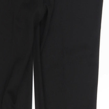 Womens UK Size 10 Very Regular Fit Dress Pants Black Trousers
