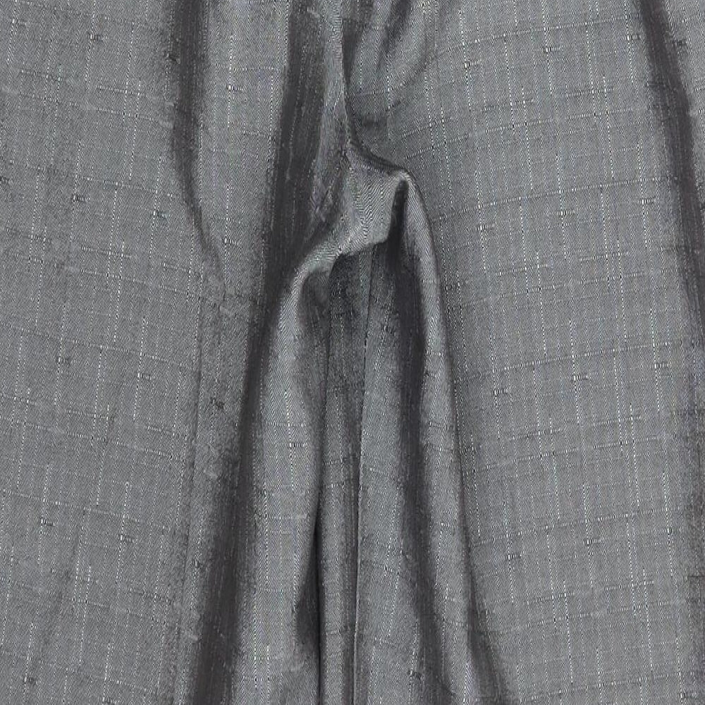 Womens UK Size One Size Preworn Regular Fit Dress Pants Grey Trousers
