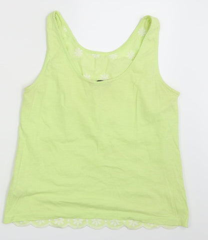 Womens UK Size 10 NEXT Yellow Basic Tank