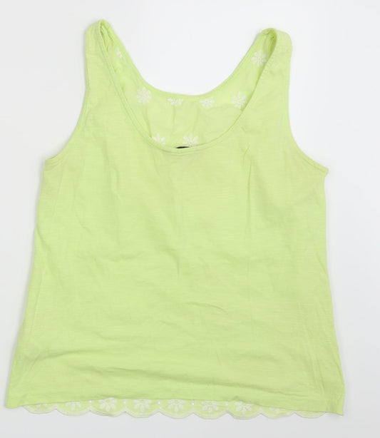 Womens UK Size 10 NEXT Yellow Basic Tank