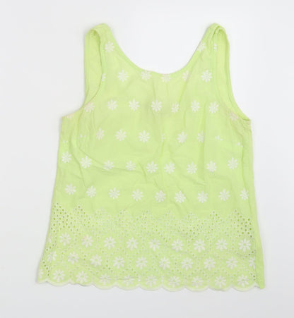 Womens UK Size 10 NEXT Yellow Basic Tank