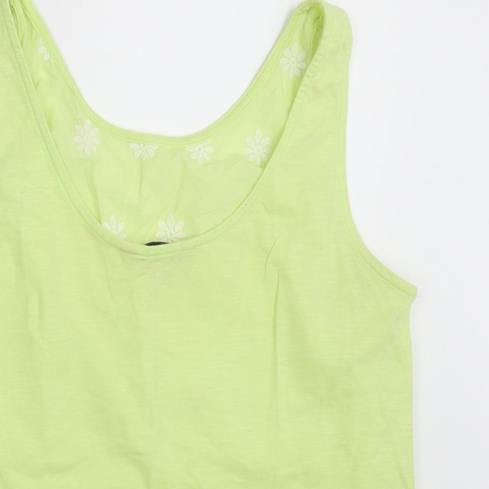 Womens UK Size 10 NEXT Yellow Basic Tank