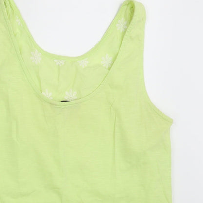 Womens UK Size 10 NEXT Yellow Basic Tank