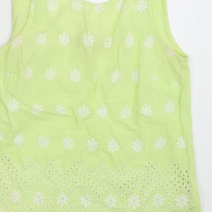 Womens UK Size 10 NEXT Yellow Basic Tank