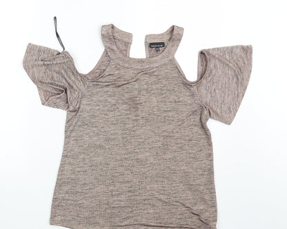 Womens UK Size 10 Warehouse Pink Basic T-Shirt