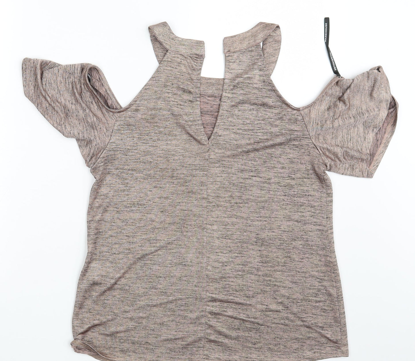Womens UK Size 10 Warehouse Pink Basic T-Shirt