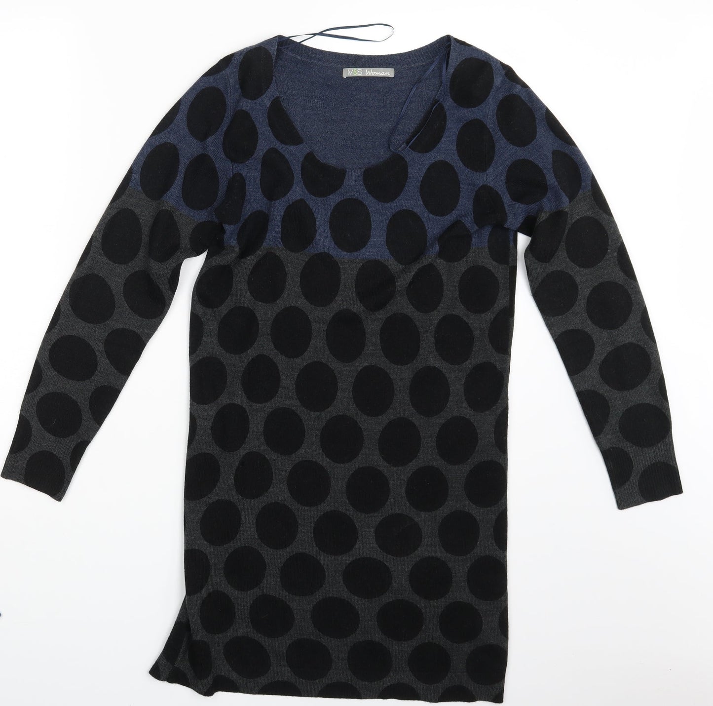 M&S Womens Multicoloured Polka Dot  T-Shirt Dress  Size 10