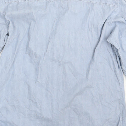 Mens UK Size L NEXT Blue  Button-Up Long Sleeve Casual Shirt