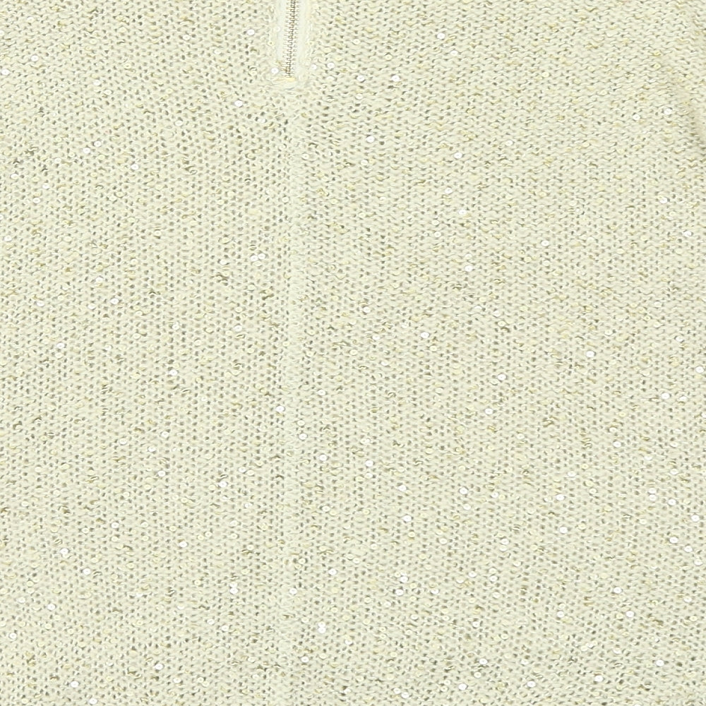 Womens UK Size 8 Warehouse Beige Pullover Jumper