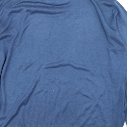 Southbay Mens Blue Striped Knit Pullover Jumper Size M