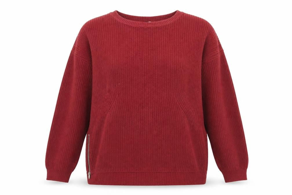 Womens UK Size S Divided Red Pullover Jumper