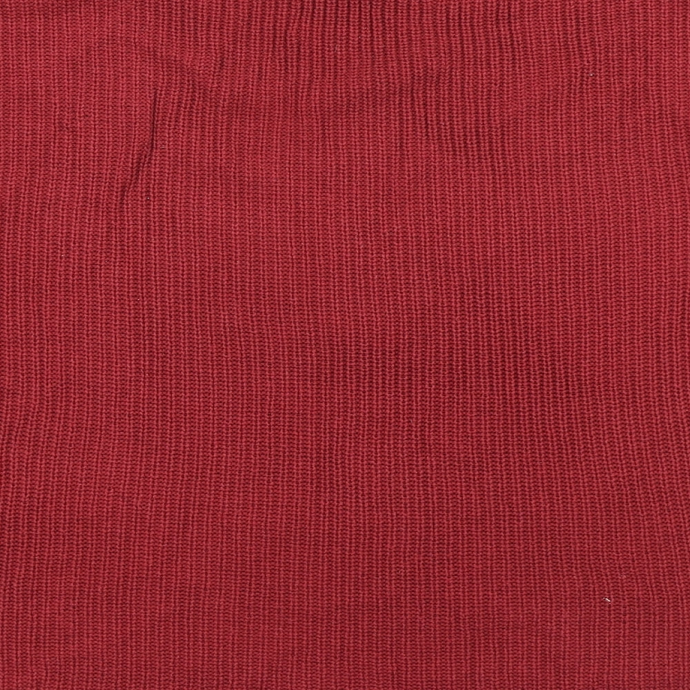 Womens UK Size S Divided Red Pullover Jumper